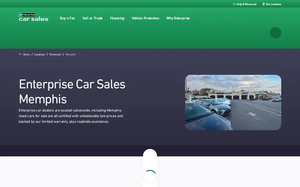 Enterprise Car Sales Memphis website