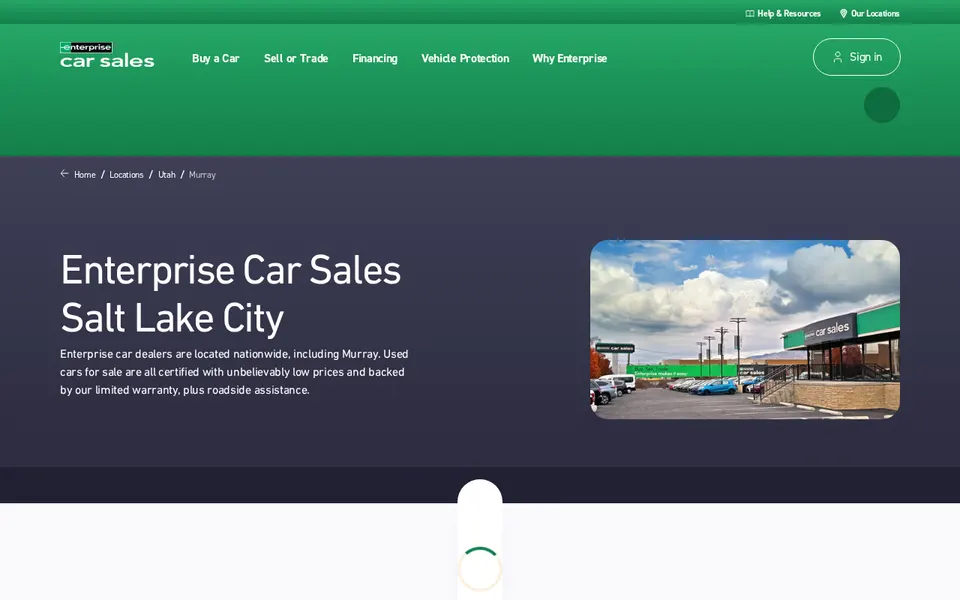 Enterprise Car Sales Murray website