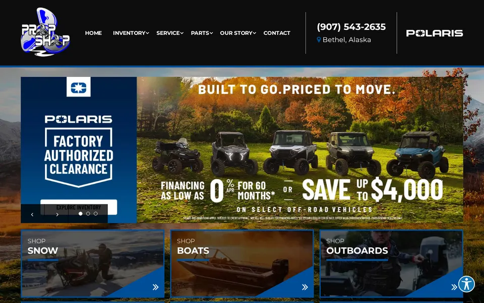 Prop Shop website