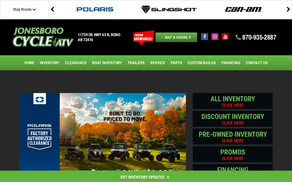 Jonesboro Cycle & Atv website