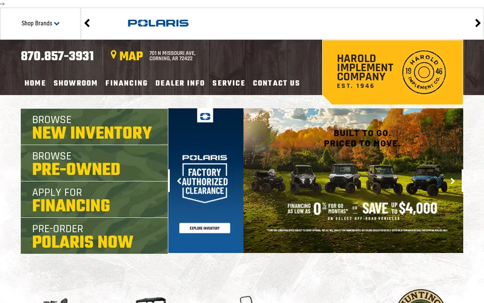 Harold Implement Co website