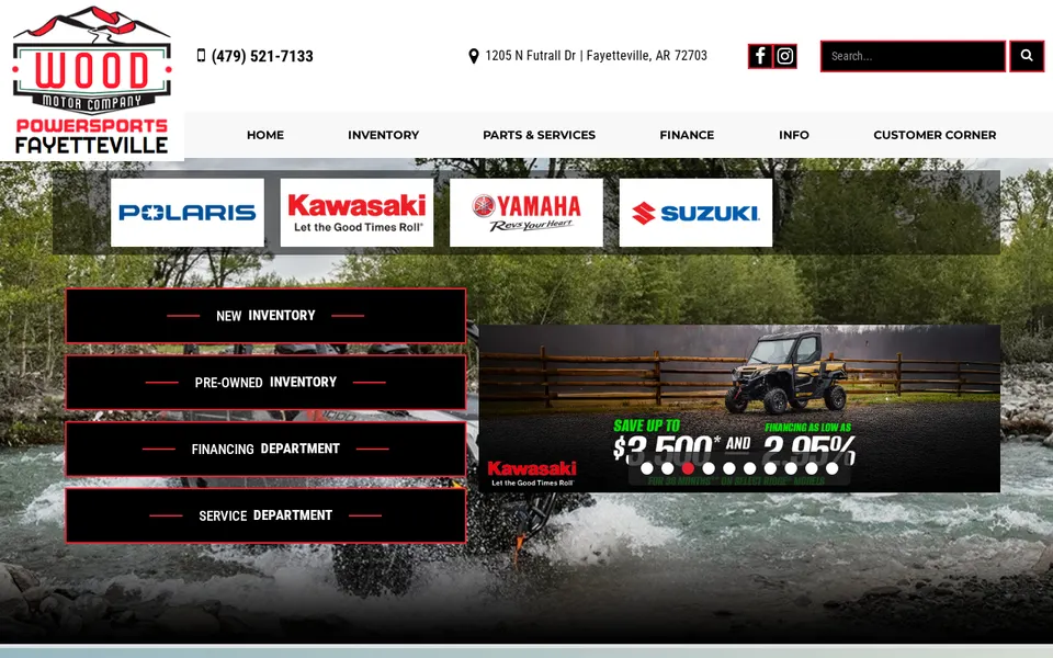 Wood Powersports website