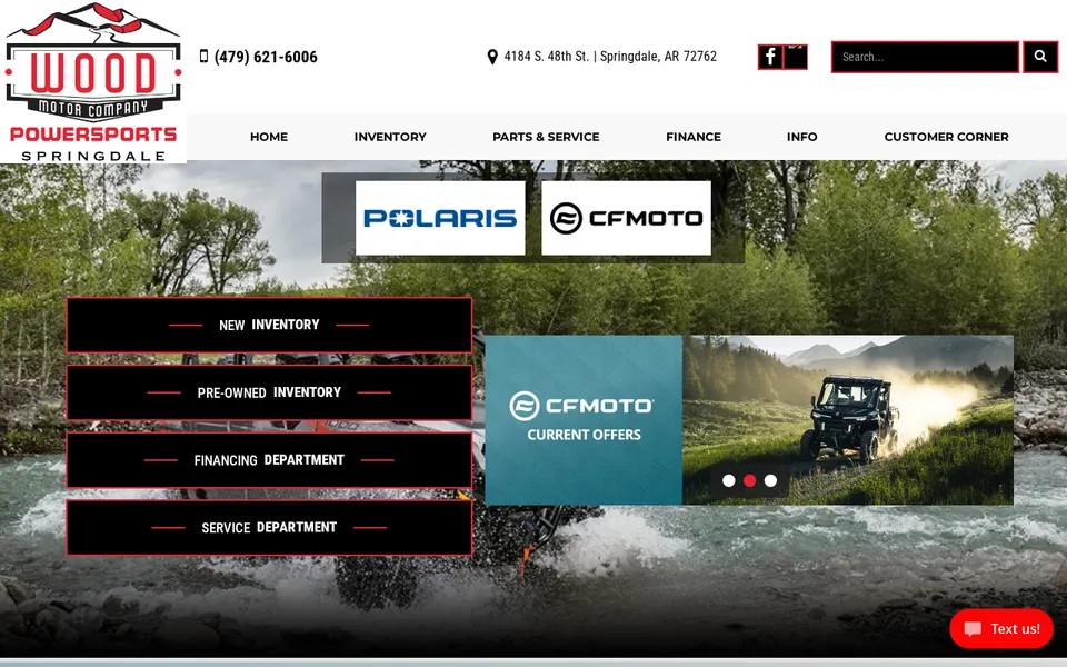 Wood Powersports website