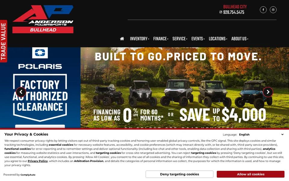 Anderson Powersports Bullhead website
