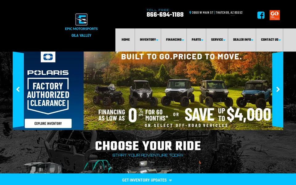 Epic Motorsports, Gila Valley website