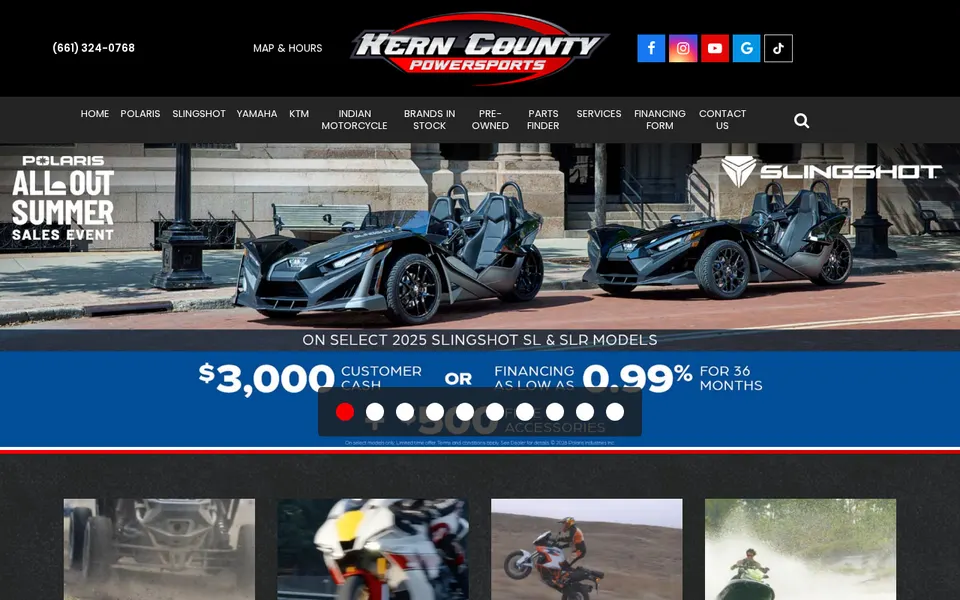 Kern County Powersports website