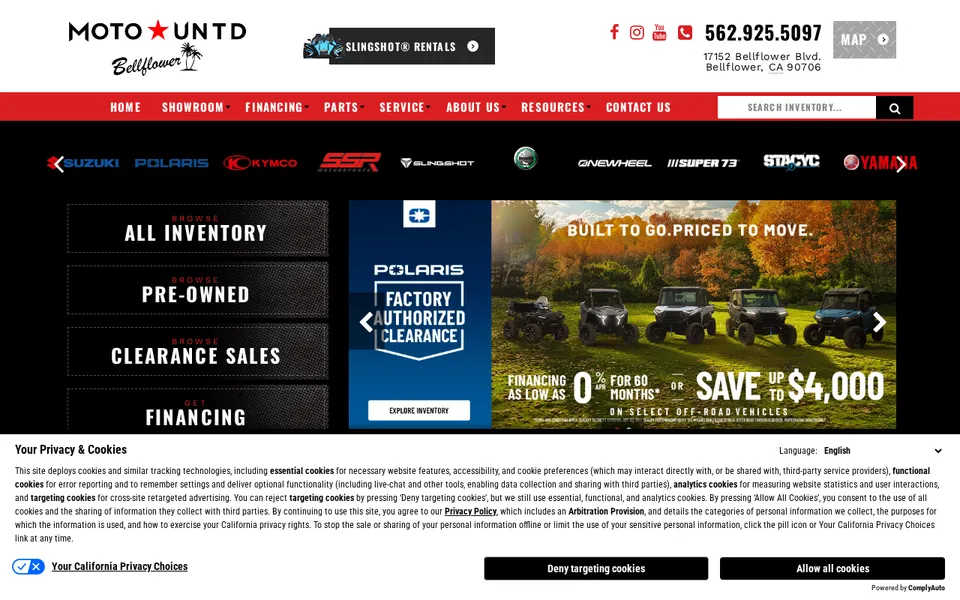 Moto United Bellflower website