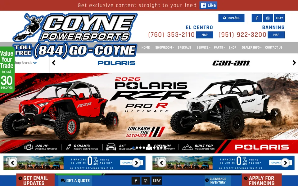 Coyne Powersports website