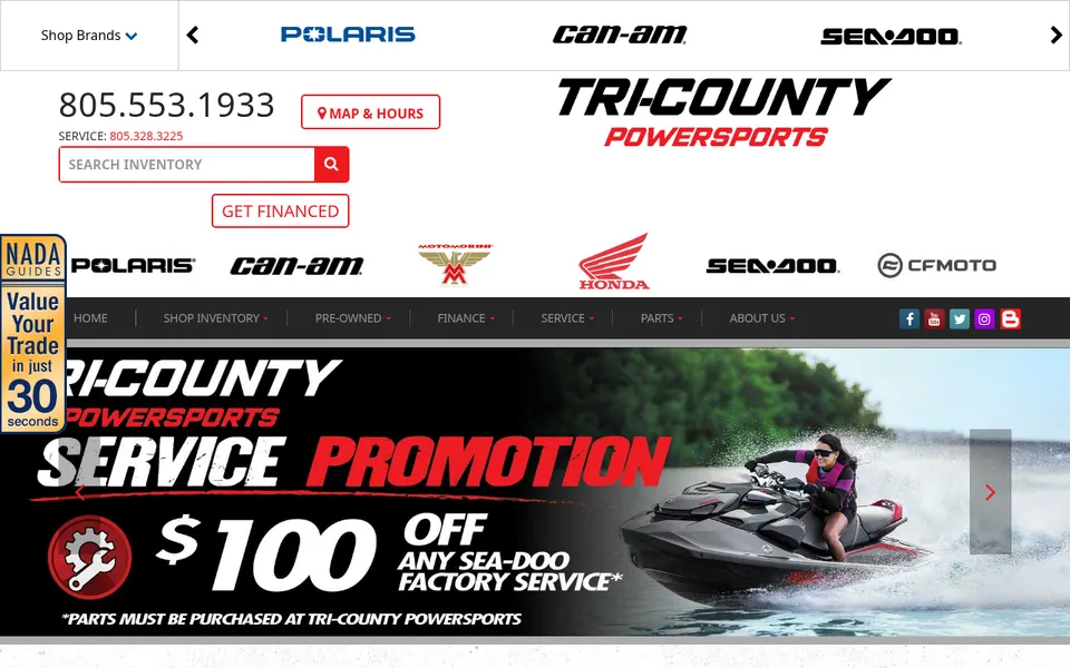 Tri-County Powersports website