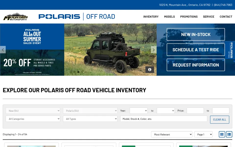 Mountain Motorsports website