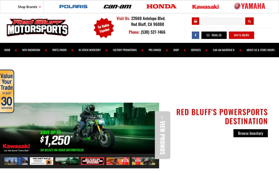 Red Bluff Motorsports website