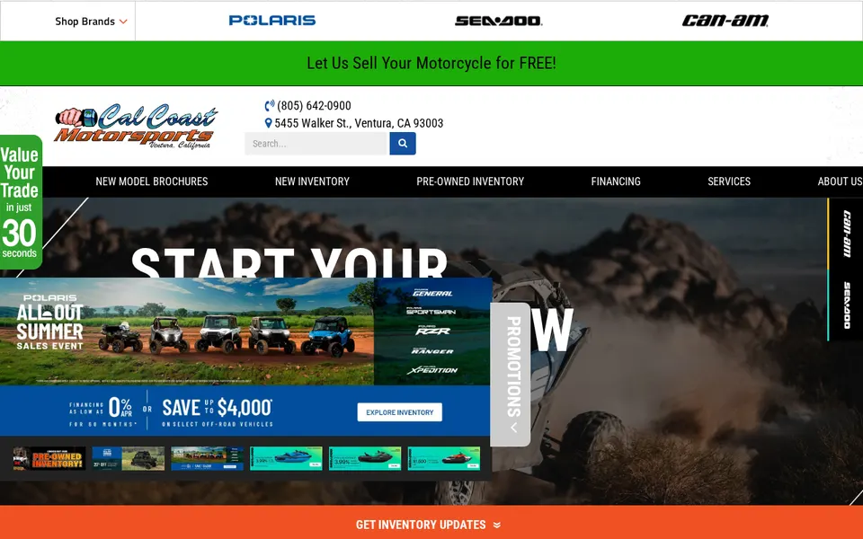 Cal Coast Motorsports website