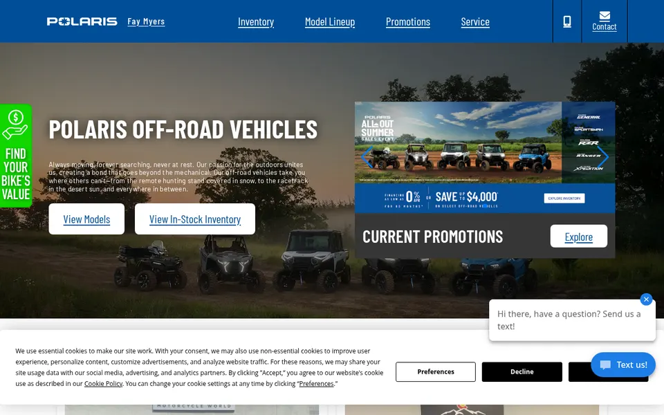 Fay Myers Motorcycle World website