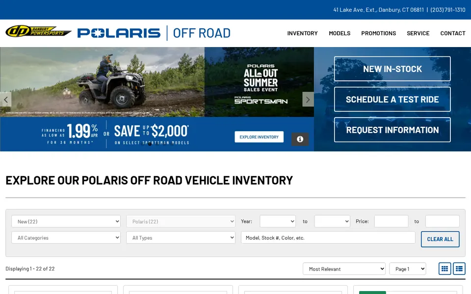 Danbury Powersports website