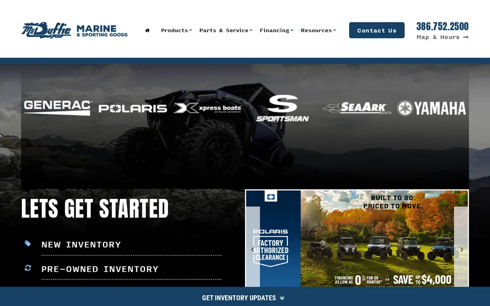 Mcduffie Marine & Sport Goods website