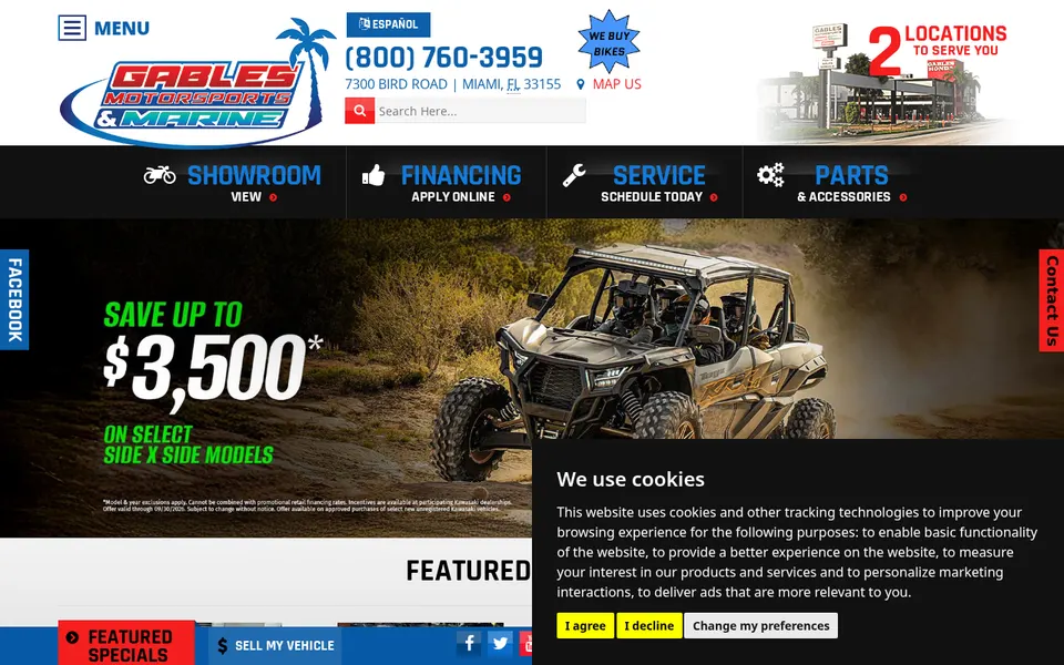 Gables Motorsports website