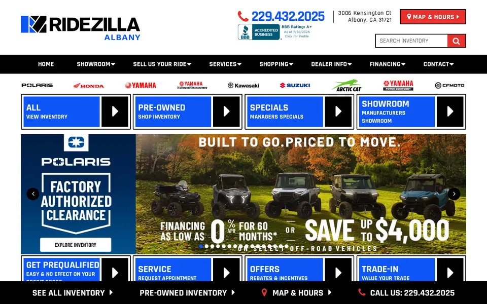 Ridezilla Albany website