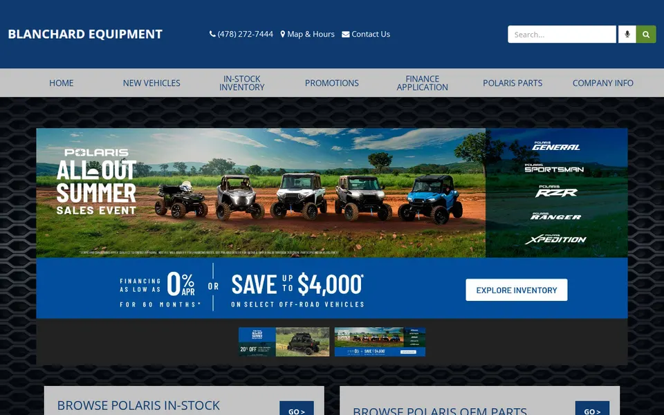 Blanchard Equipment Co. Inc. website
