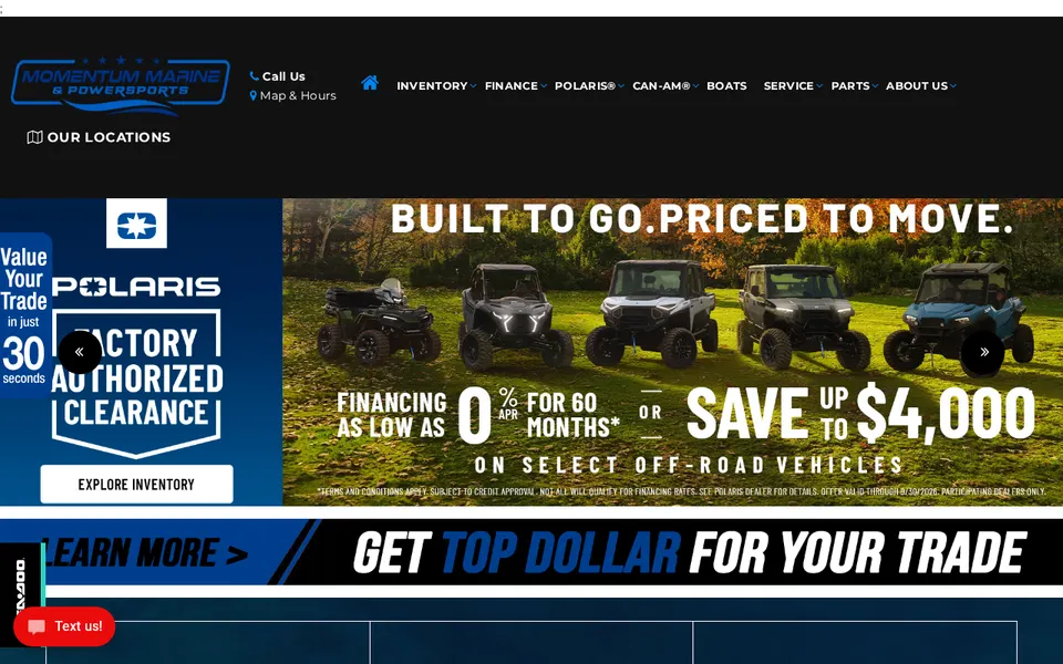 Momentum Marine website