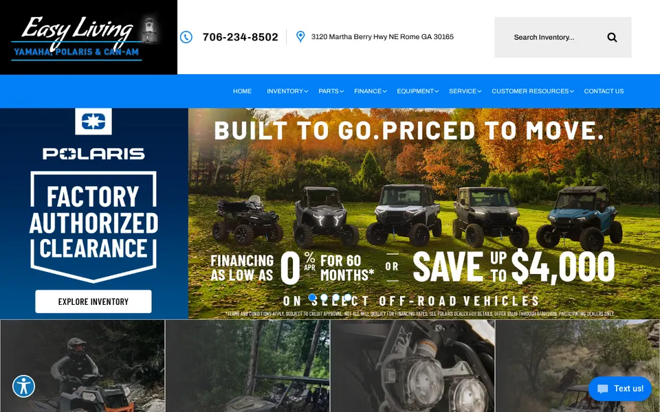 Easy Living Polaris website