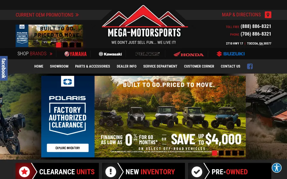 Mega Motorsports website