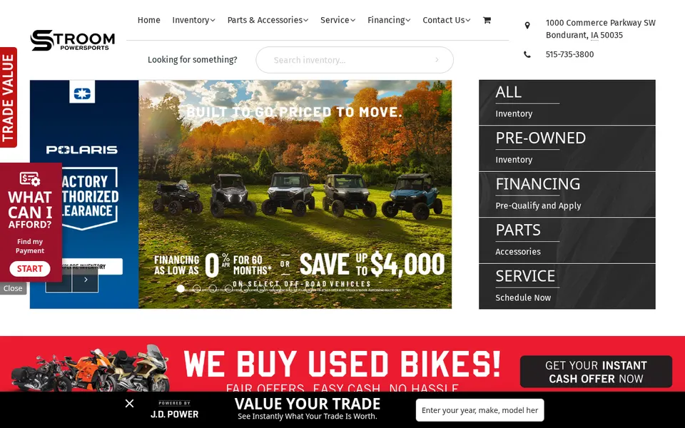 Stroom Powersports website