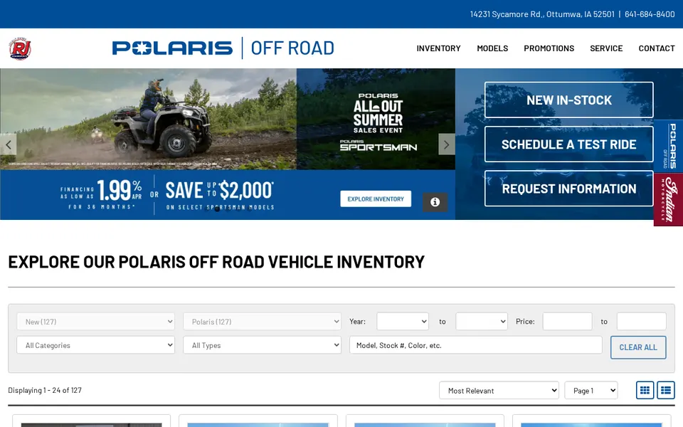 Rj Powersports website