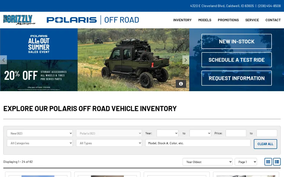 Grizzly Sports website