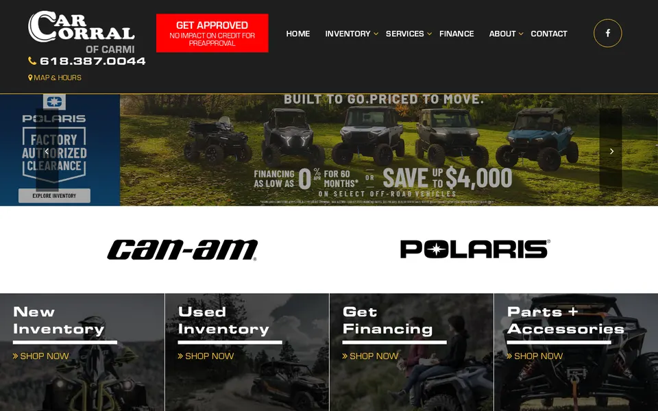 Car Corral website