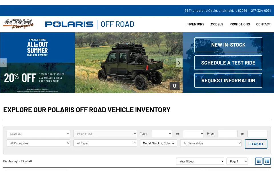 Action Powersports website