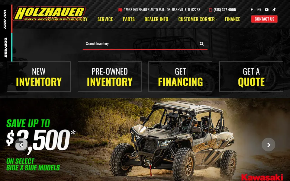 Holzhauer Auto & Motorsports website