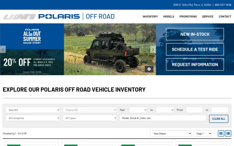 Leone'S Polaris website