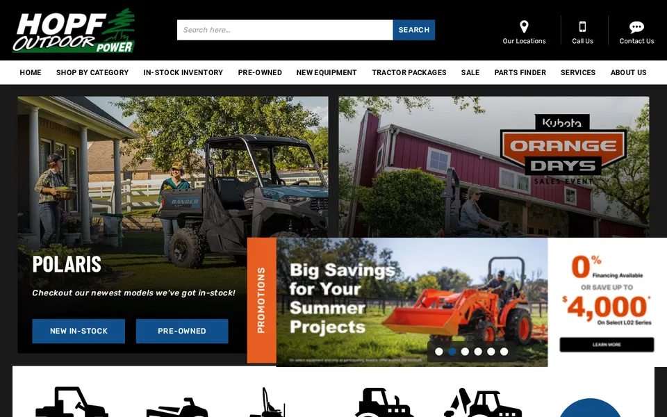 Hopf Outdoor Power website
