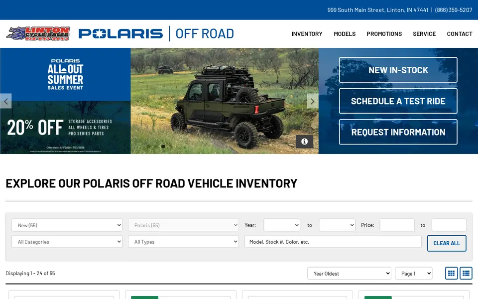 Linton Cycle Sales Inc. website
