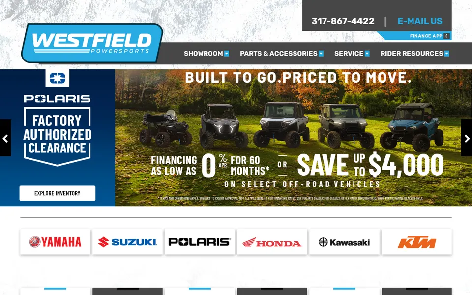 Westfield Powersports website