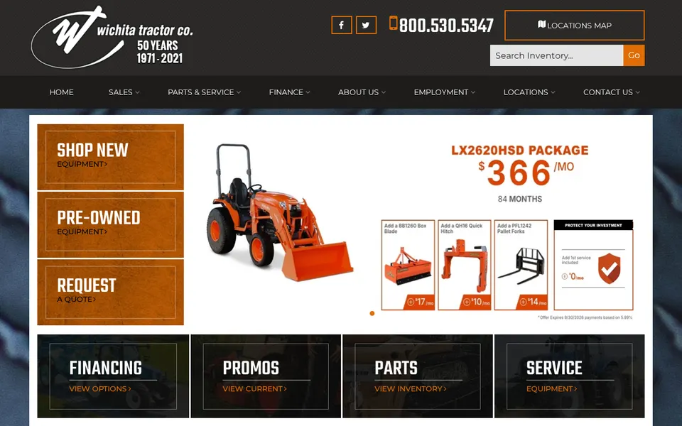 Wichita Tractor Co. website