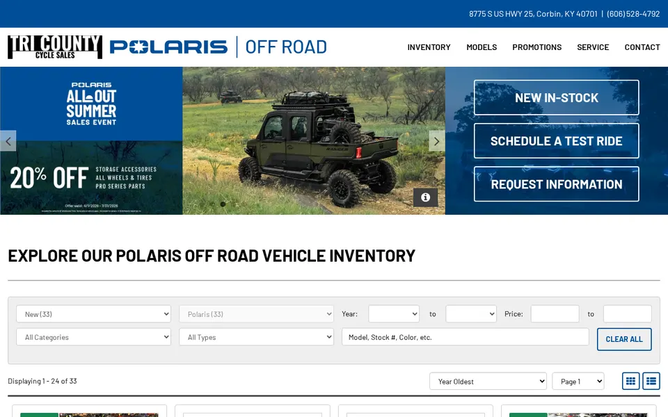 Tri-County Sales, Inc. website