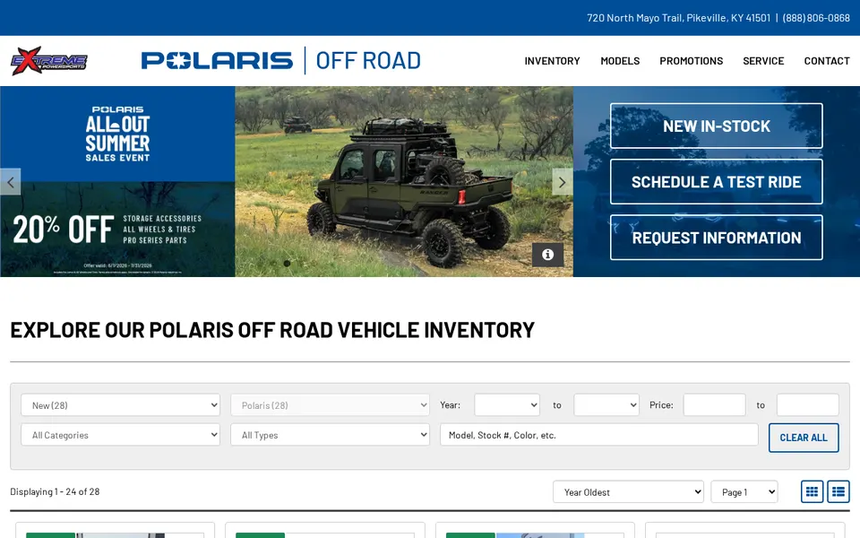 Extreme Powersports website