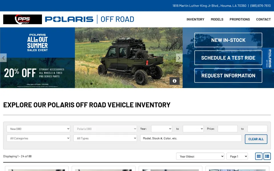 Performance Powersports website