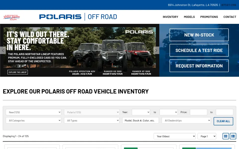 Lafayette Powersports Ii website