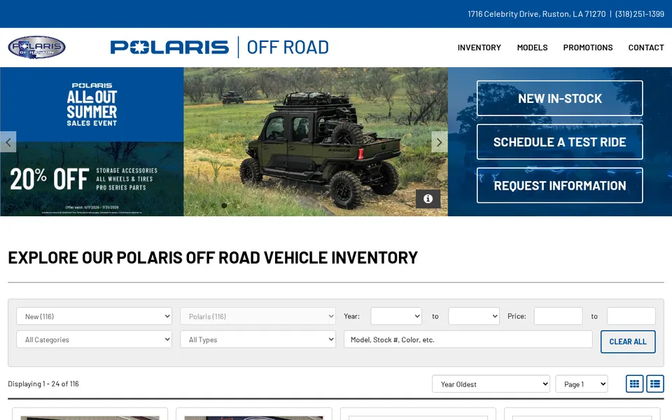 Polaris Of Ruston website