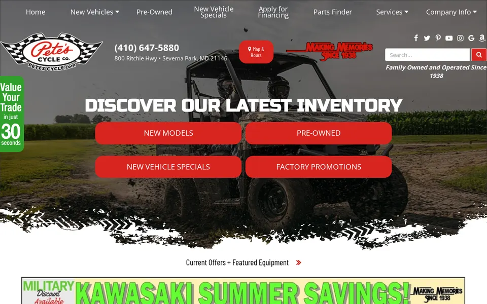 Pete'S Cycle website