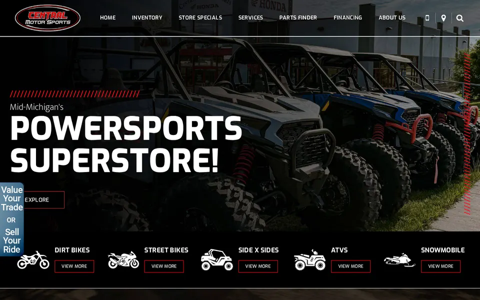 Central Motor Sports website