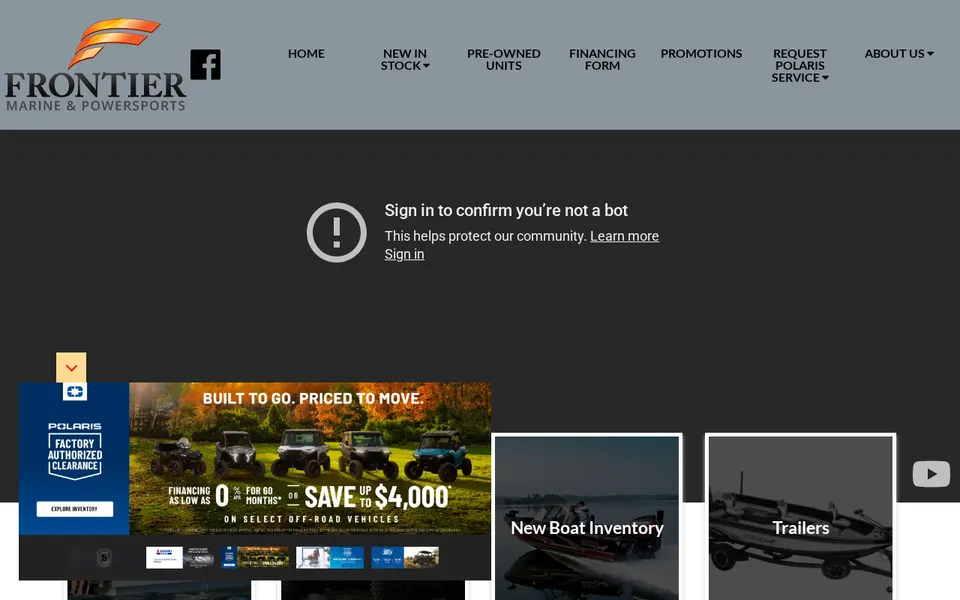 Frontier Powersports Llc website