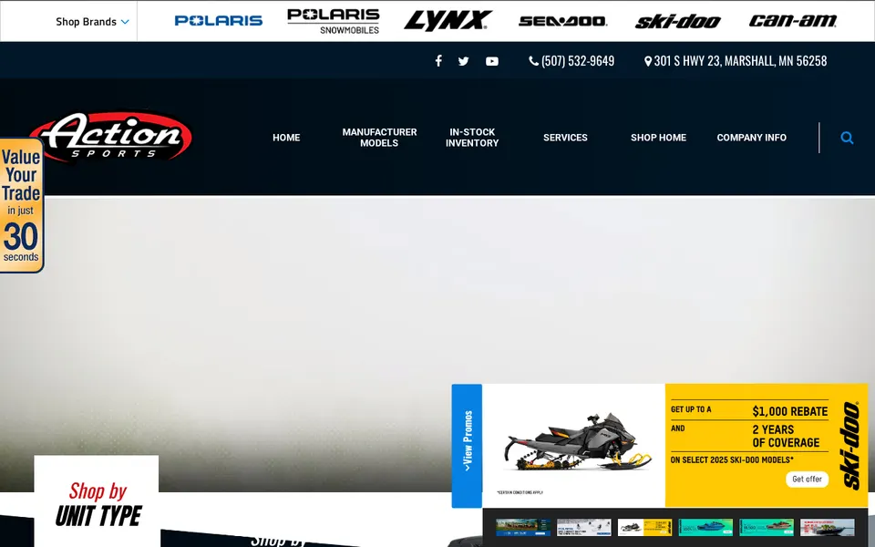 Action Sports website