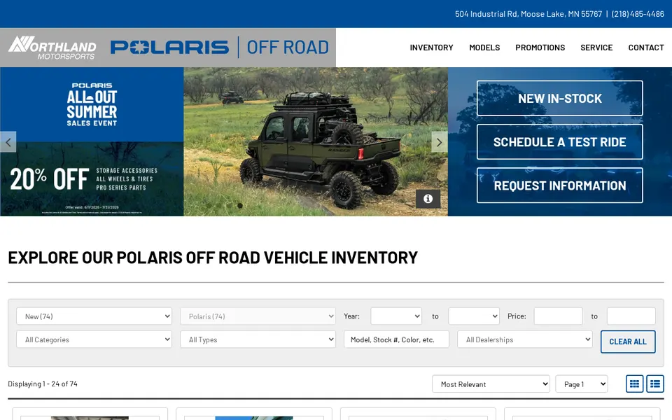 Northland Lawn, Sport & Equipment website
