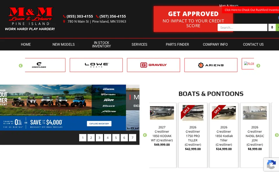 M & M Lawn & Leisure Pine Island website