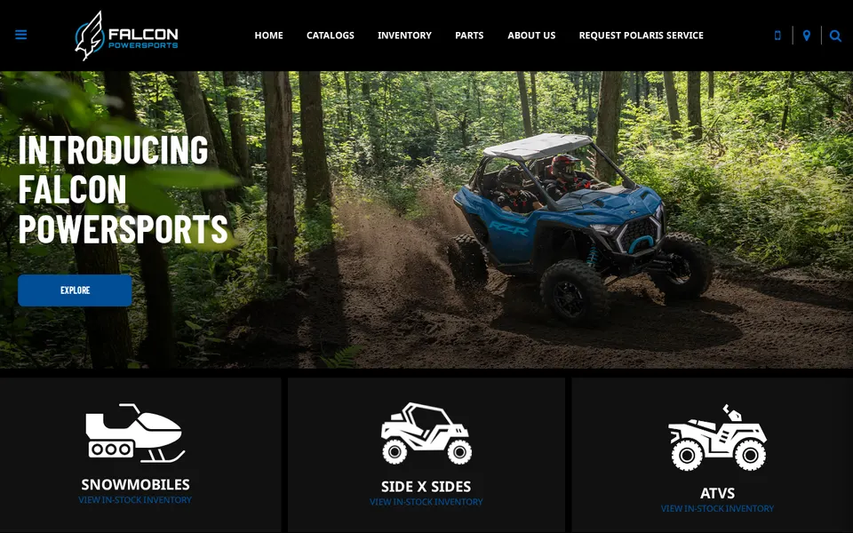 Falcon Powersports website