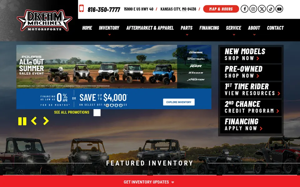 Dream Machines Of Kansas City website