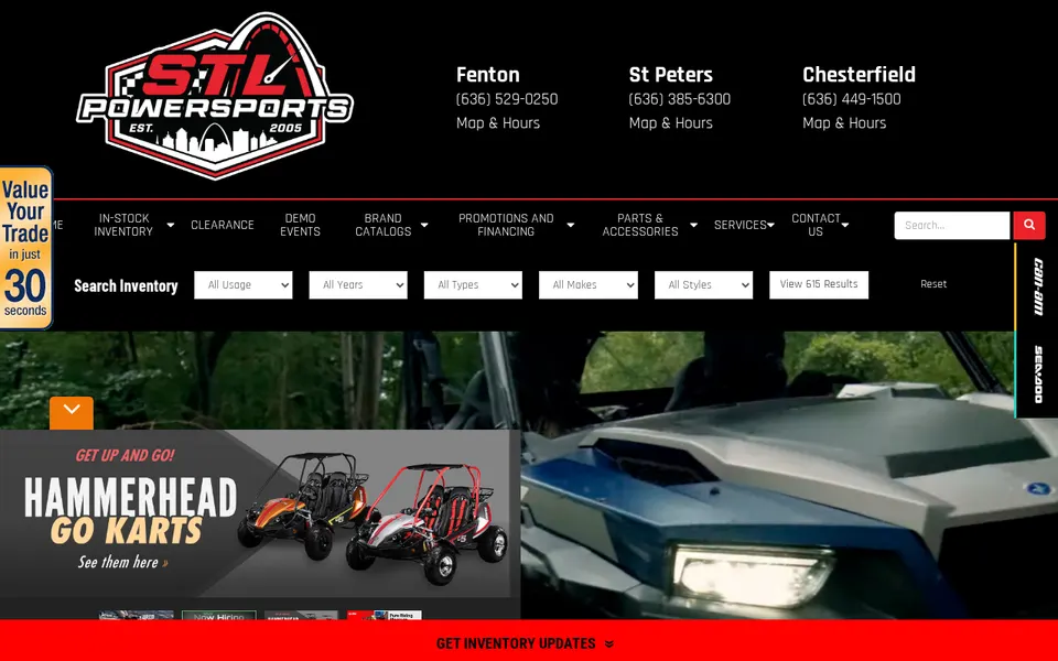 St. Louis Powersports North website
